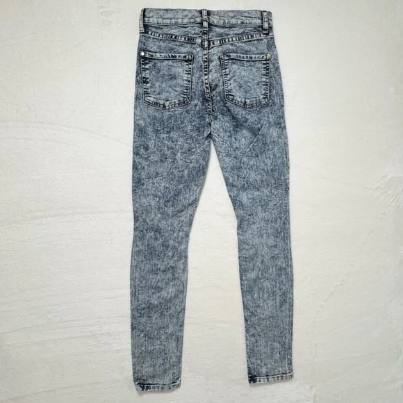 Pistola Acid Wash Skinny Jeans High Rise Distressed Size 26 - Picture 3 of 14